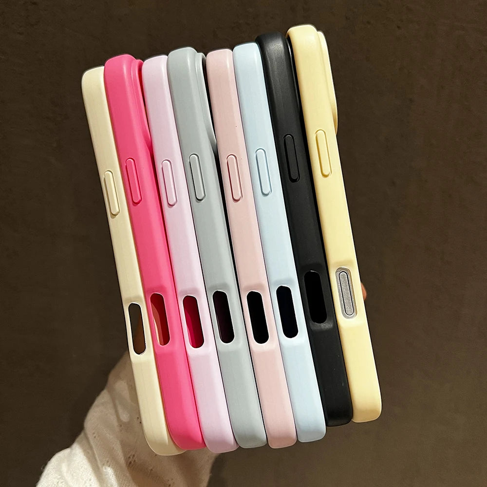Funda protectora de silicona de Color caramelo para iPhone 17 Pro Max 17 Air 17 Pro, funda trasera de TPU suave mate a prueba de golpes