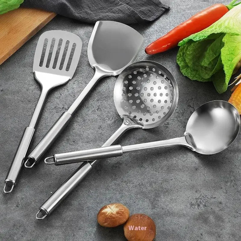 Utensilios de cocina, utensilios de cocina, pala de acero inoxidable, cuchara para sopa, utensilios giratorios, vajilla, herramienta de cocina, utensilios de cocina