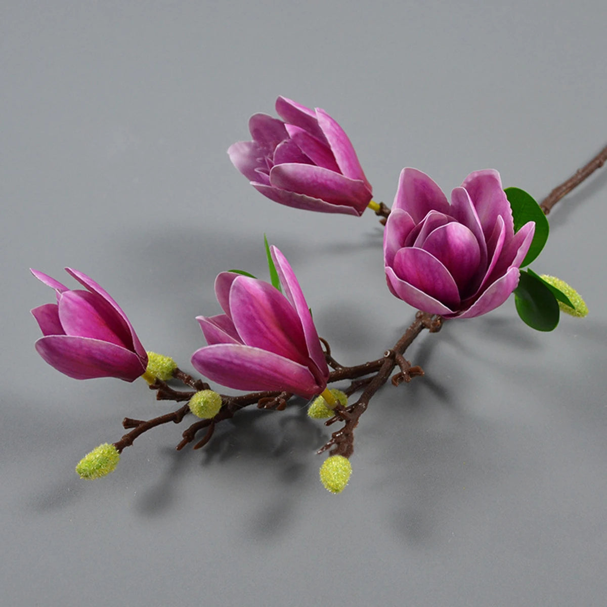 Ramo de Magnolia de seda de flores artificiales, accesorios para fotos Diy, ramo de novia para boda, mesa, florero para fiesta, decoración del jardín al aire libre para el hogar