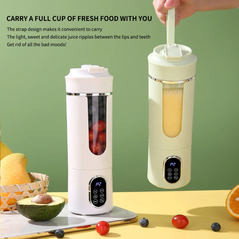 Exprimidor Portátil, Licuadora Multifuncional, Exprimidor con Carga USB, Adecuado para Hacer Smoothies, Batidos y Jugos de Frutas