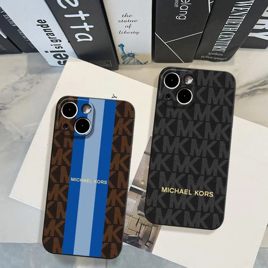 Funda HYBXAXC HD M-Michael Kors--M-K para iPhone 17 Air 16 15 14 Plus 13 12 11 Pro Max 16e, Antigolpes, Transparente, con Parte Trasera HD