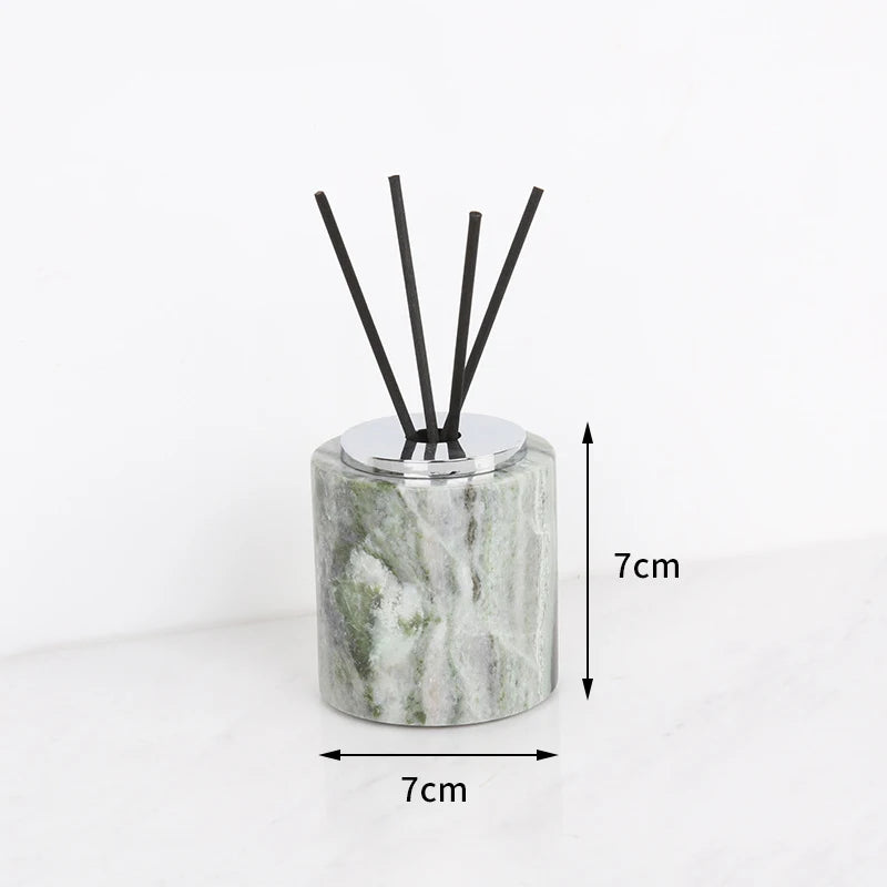 Juego de baño de mármol Natural verde esmeralda, jabonera de lujo, hisopos de algodón, tarro, difusor de caña, bandeja de tocador, accesorios de baño