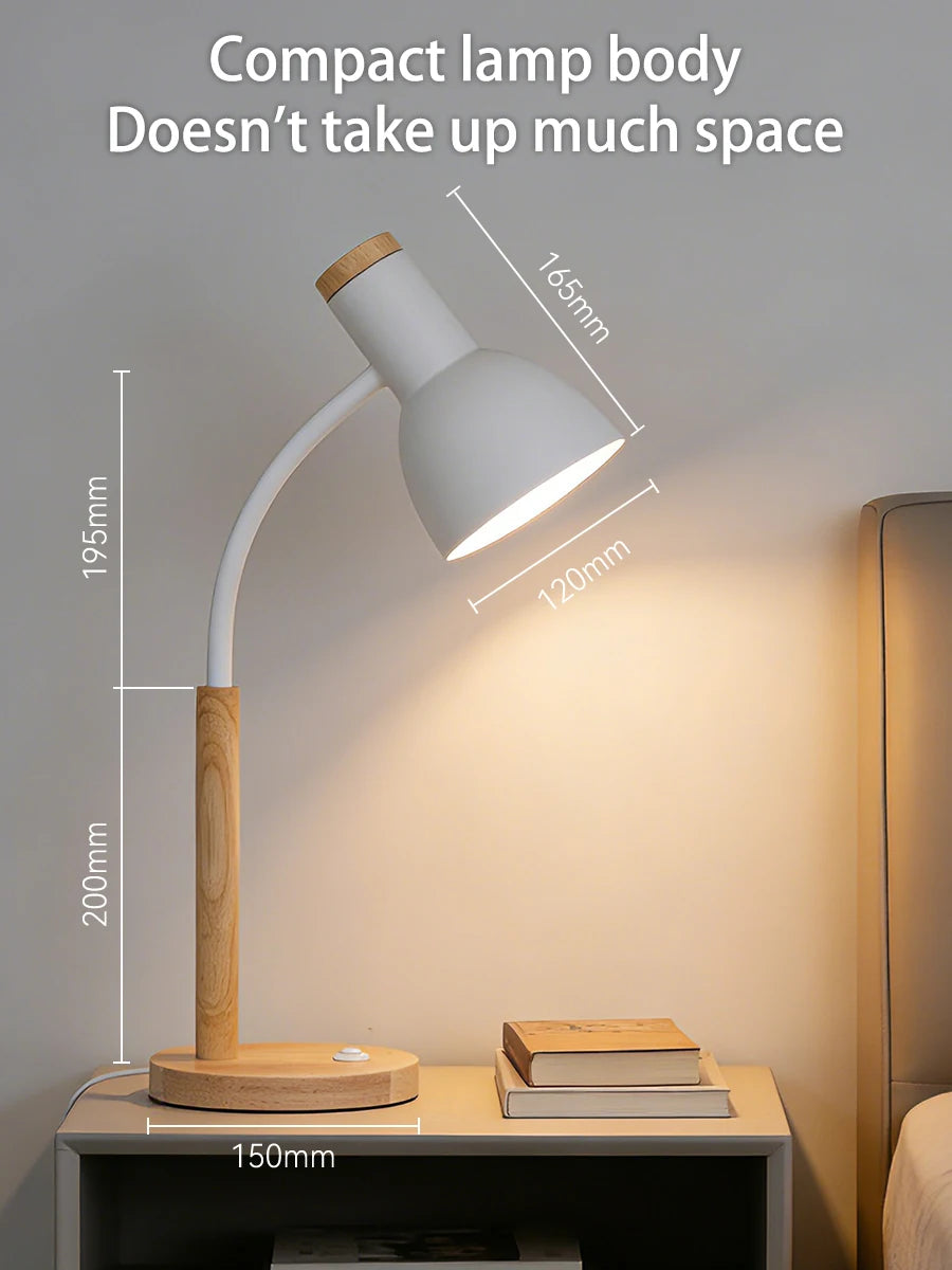 Lámpara LED de escritorio E27, lámparas de mesa con Base, bombilla reemplazable, luz de noche para habitación, dormitorio, oficina, estudio, iluminación de lectura