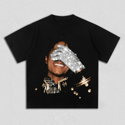 Camiseta de verano para hombre y mujer, 100% algodón, con estampado de MJ Michael Jackson, cuello redondo, manga corta, estilo hip hop, regalo para fanáticos