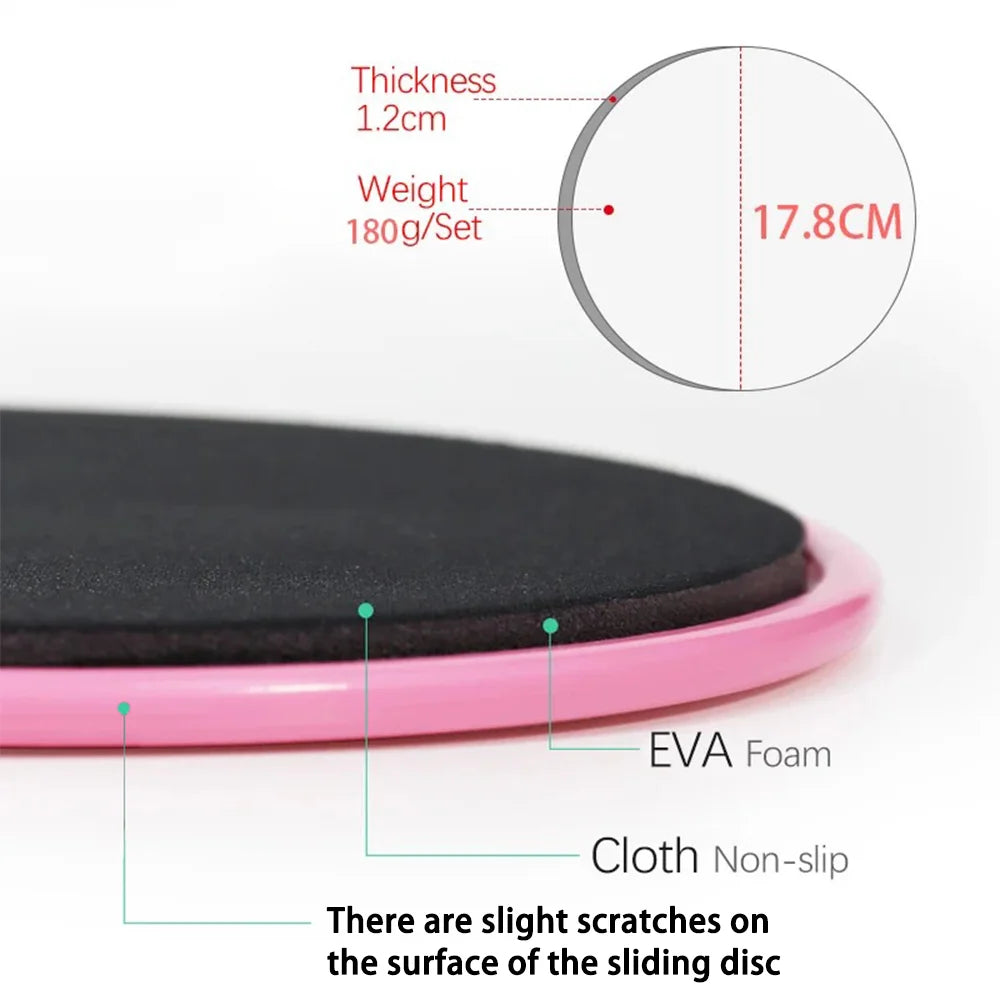 Discos deslizantes de Yoga de Color sólido, almohadillas deslizantes para pies, equipo de entrenamiento para entrenamiento de núcleo Abdominal, moldeador de cuerpo, 2 uds.
