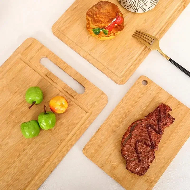 Tabla de cortar de cocina, tabla de cortar de madera maciza gruesa, disponible en doble cara, tablas de cortar rectangulares para frutas, verduras y carne