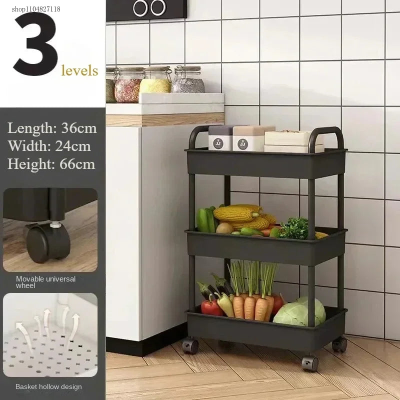 Estante de almacenamiento de carrito pequeño para baño, cocina casera, libro de aperitivos multicapa, móvil con ruedas, estante de almacenamiento de pie