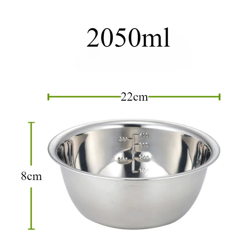 Cuencos de mezcla de acero inoxidable, cuencos de almacenamiento de anidación de cocina portátiles para el hogar, accesorios de Camping al aire libre