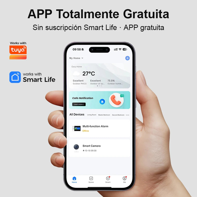 PGST alarma antirrobo inteligente WiFi 4G Works with Tuya Smart Life sistema seguridad inalámbrico hogar apartamento control remoto app sensores puerta ventana instalación rápida sin tarifas adicionales