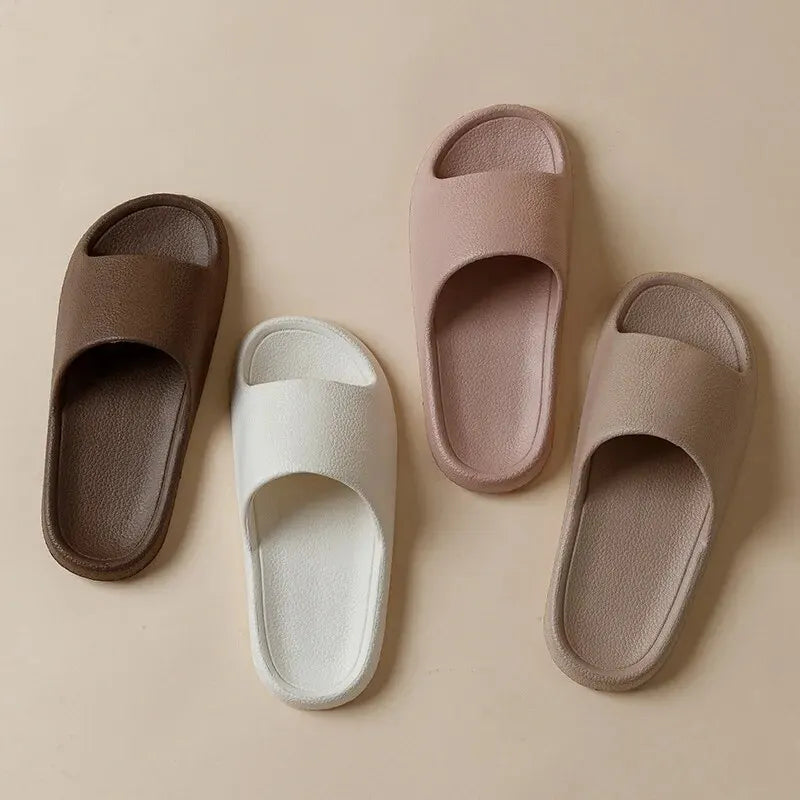 Zapatillas planas ligeras de EVA para mujer, zapatos de baño para el hogar, masaje cómodo, toboganes de interior, zapatos de ducha, moda de verano