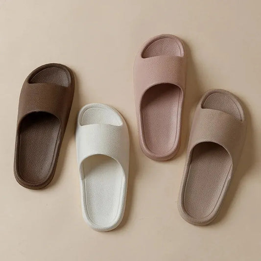Zapatillas planas ligeras de EVA para mujer, zapatos de baño para el hogar, masaje cómodo, toboganes de interior, zapatos de ducha, moda de verano