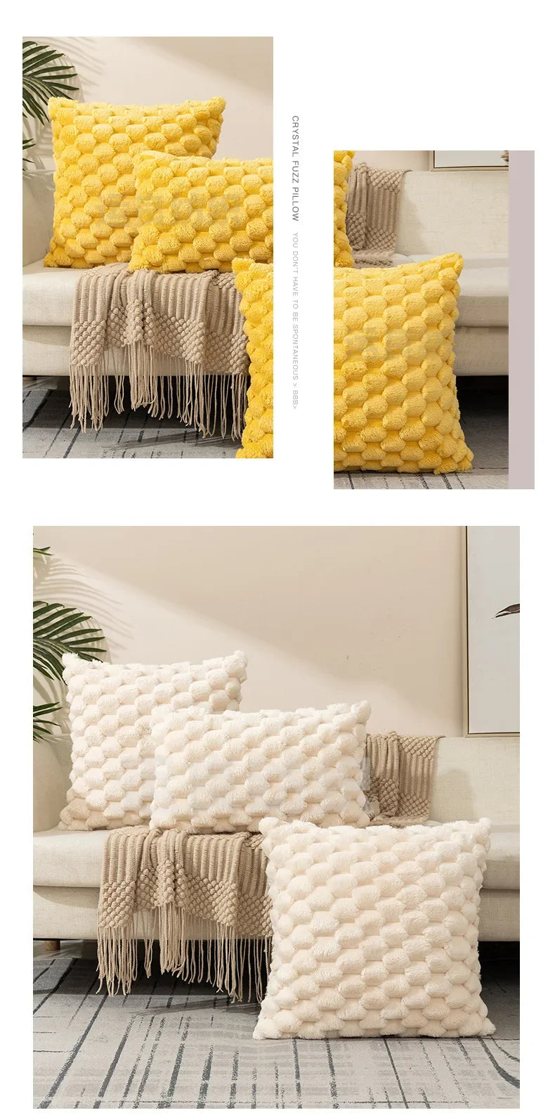 Funda de almohada tejida de terciopelo con copos de nieve, funda de almohada de Color sólido, funda de cojín de cintura suave y cómoda para sala de estar, sofá, decoración del hogar