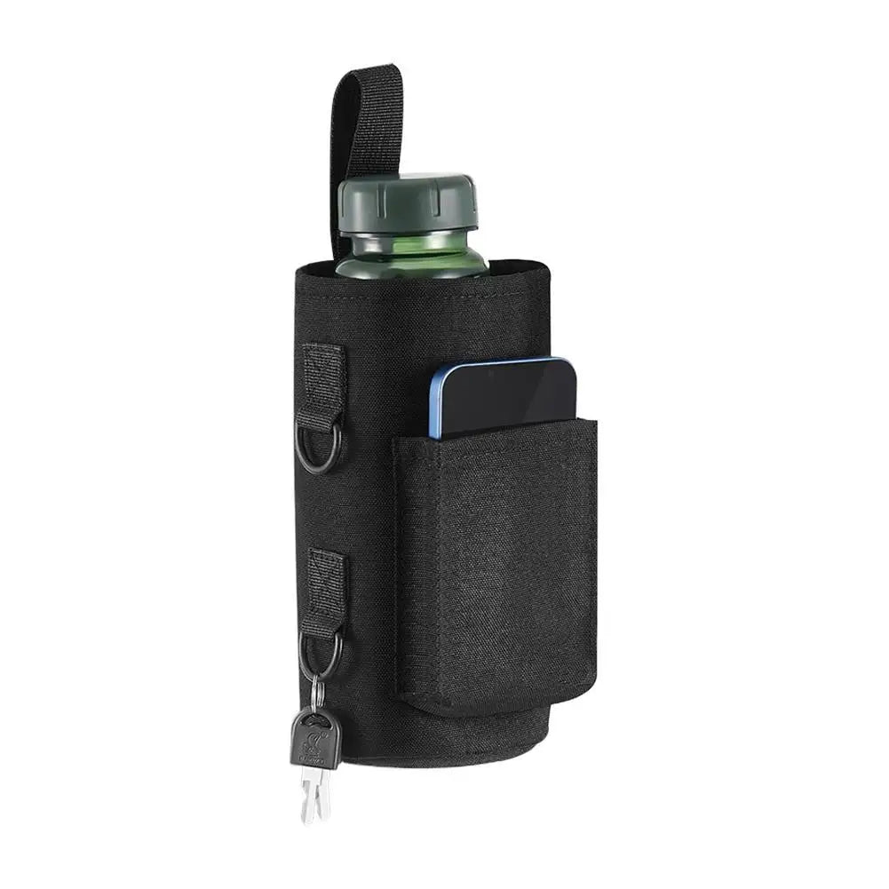 Bolsa para botella con eslinga magnética con correa para el hombro, soporte para botella de agua, soporte para teléfono para hombres y mujeres, entrenamiento, Fitness, viajes al aire libre