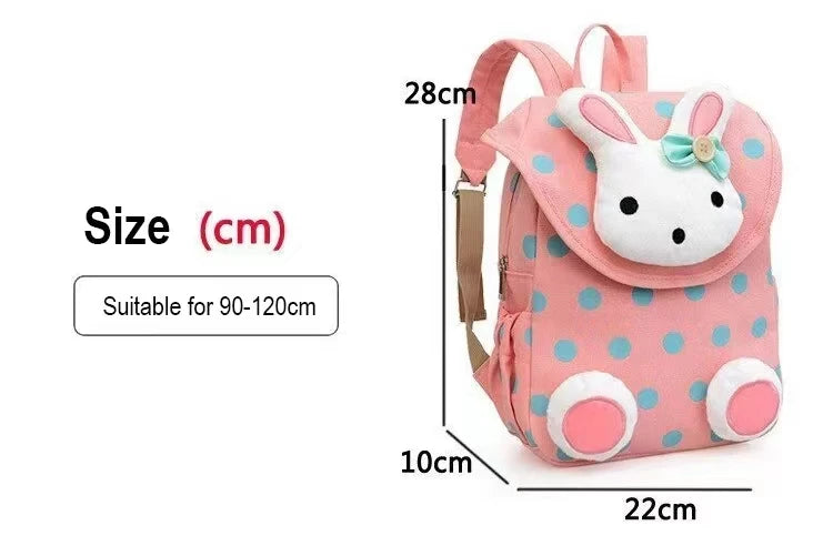 Mochila multicolor estilo conejo para niños, bolso escolar para niños, Mochila de Pascua a la moda para niñas y guardería
