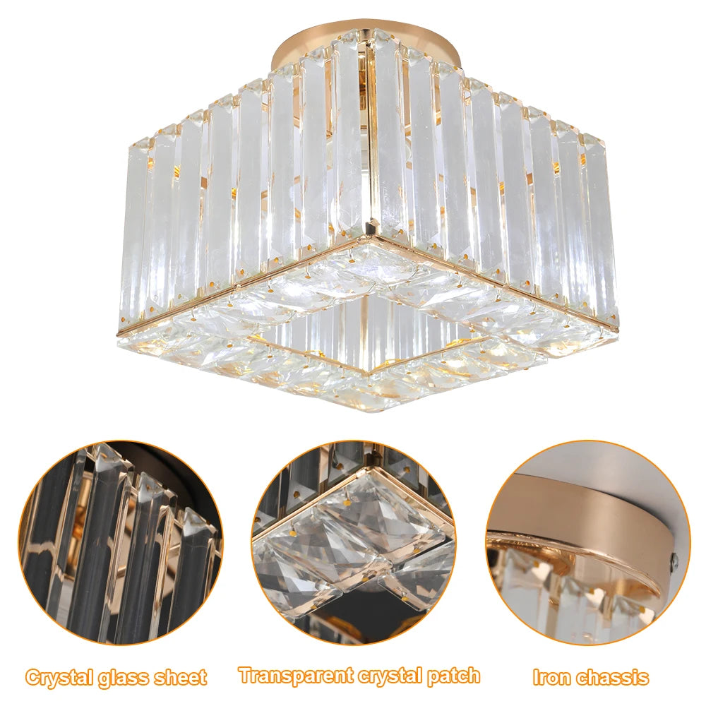 Lámpara colgante de cristal moderna, lámpara de techo Led de lujo, accesorios de decoración para el hogar, Isla de cocina, Lustre colgante ajustable