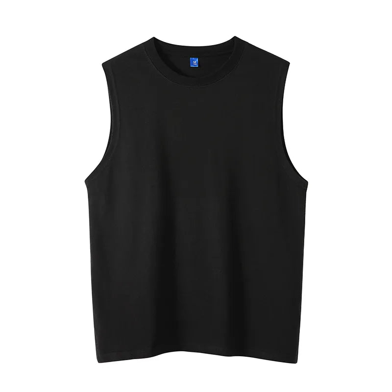 MRMT 2026 Camiseta sin Mangas de Color Sólido para Hombre, Camiseta Casual de Algodón Puro con Cuello Redondo, Chaleco sin Mangas para Hombre