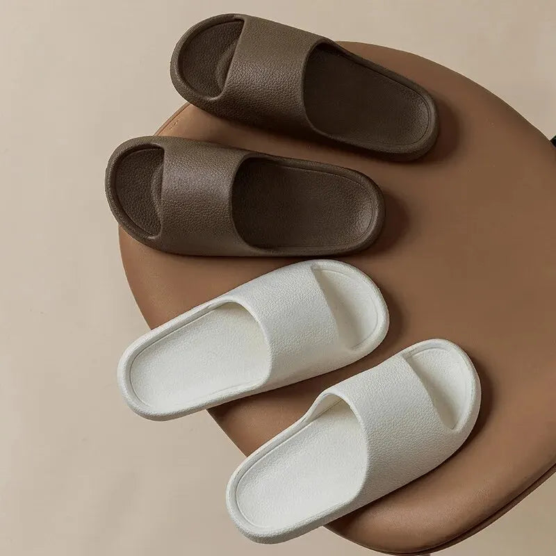 Zapatillas planas ligeras de EVA para mujer, zapatos de baño para el hogar, masaje cómodo, toboganes de interior, zapatos de ducha, moda de verano