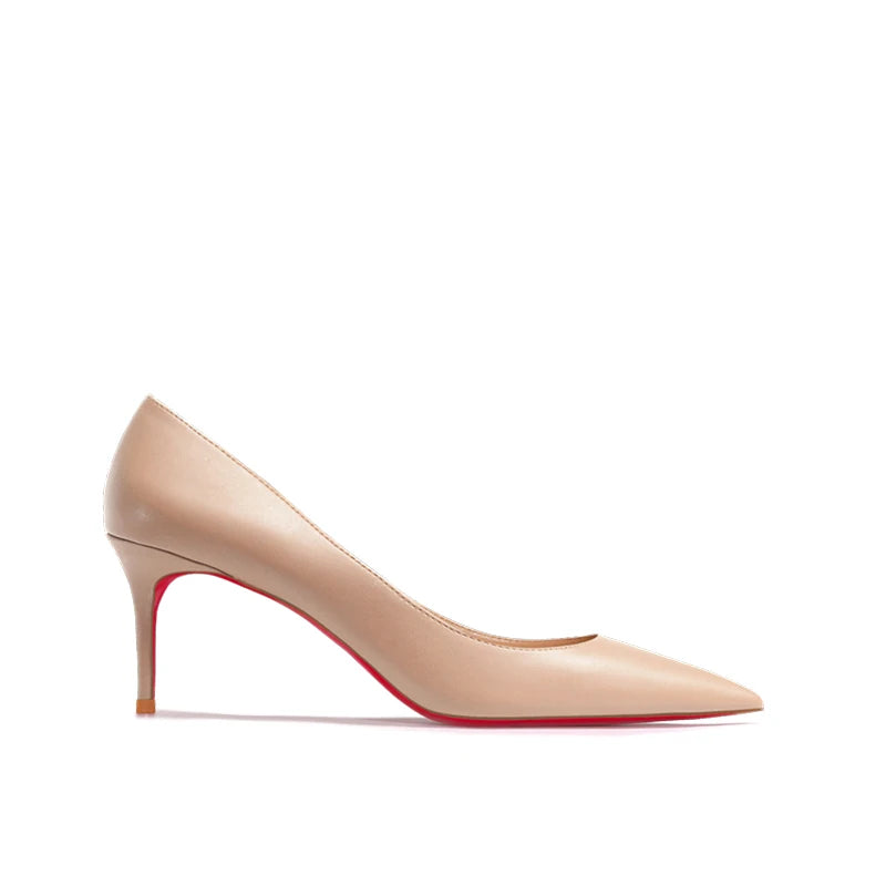 Nuevos Zapatos de Tacón Alto Puntiagudos de Boca Poco Profunda con Tacones Finos, Zapatos Individuales Blancos Mate de Moda para el Trabajo, Suela Blanda, Talla Única