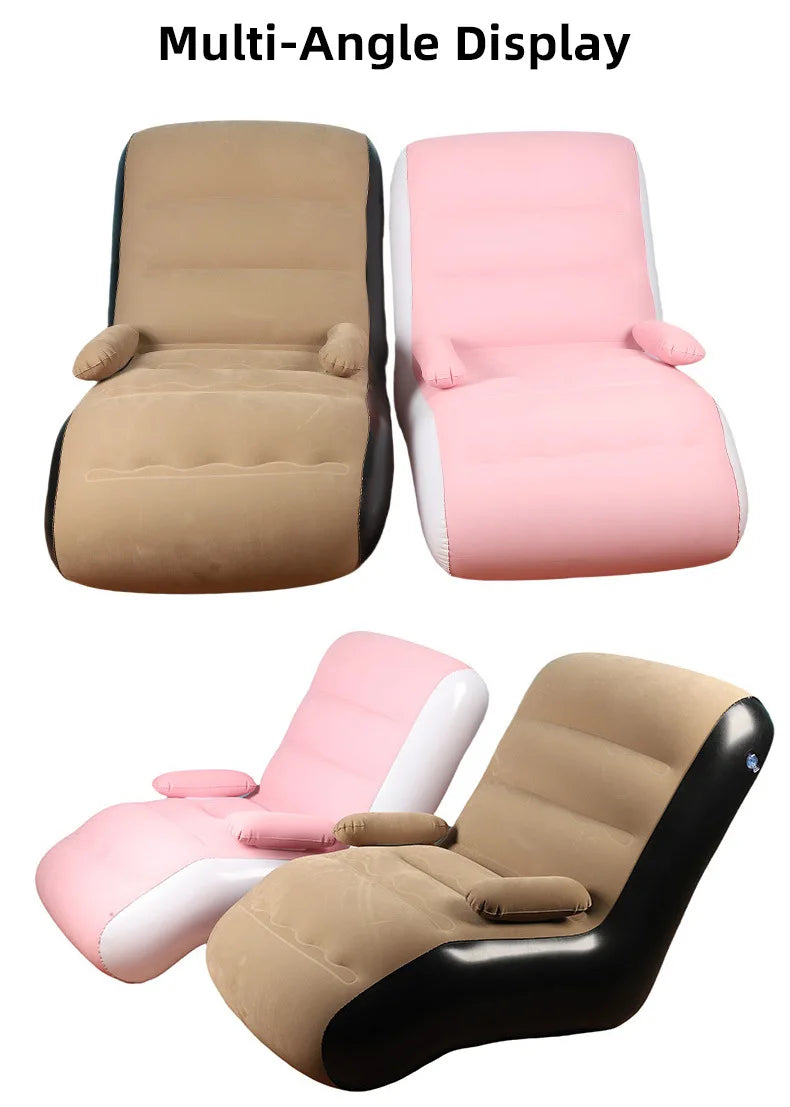 Inflatable Lounger Sofa with Storage Bag for Living Room And Bedroom Lazy Sofa Compact Foldable Seat Cushion