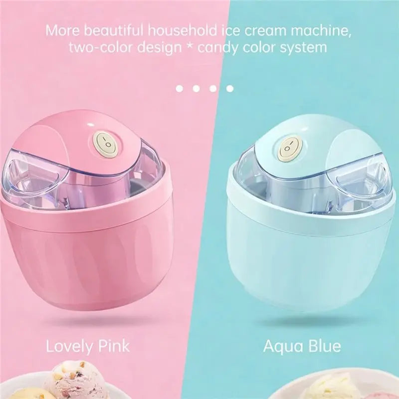 AT28-Mini máquina para hacer helados, máquina para hacer postres personal, máquina compacta para hacer helados con un solo toque