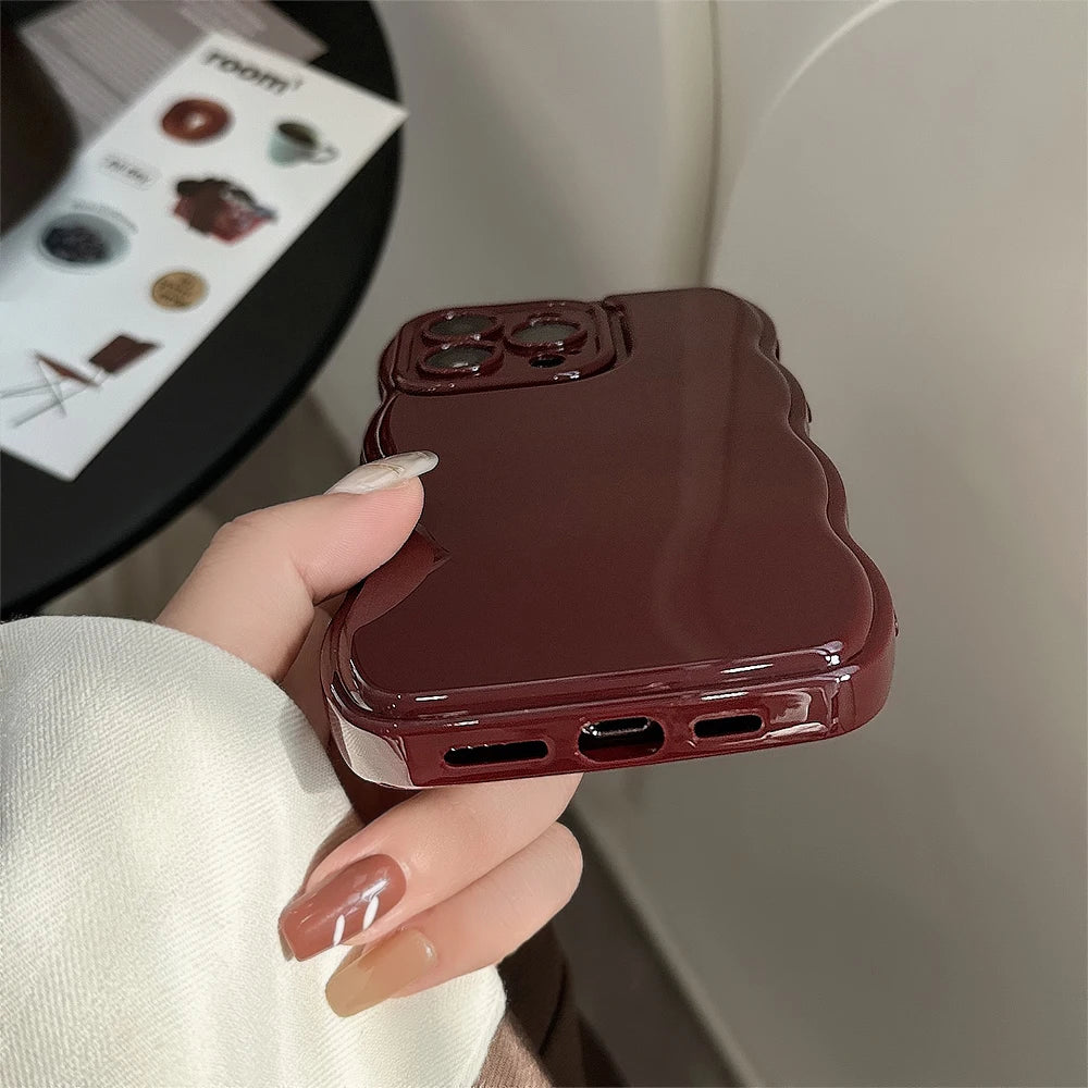 Nueva funda de teléfono ondulada para hombres y mujeres para iPhone 12 13 14 15 16 Pro Max a prueba de golpes disipar el calor fundas blandas de silicona carcasa protectora