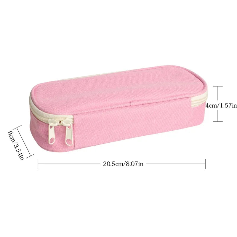 Estuche de Lápices de Gran Capacidad con Diseño de Snoopy para Estudiantes, Estuche de Lápices con Letras de la A a la Z Estampadas, Estuche de Almacenamiento de Papelería de Moda para Niños y Niñas