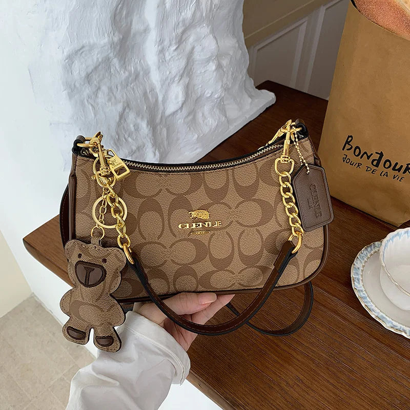 Bolso de mano de estilo de alta gama para mujer, nuevo modelo 2025, bolso cuadrado pequeño único y moderno, moderno, retro, simple y elegante, cr