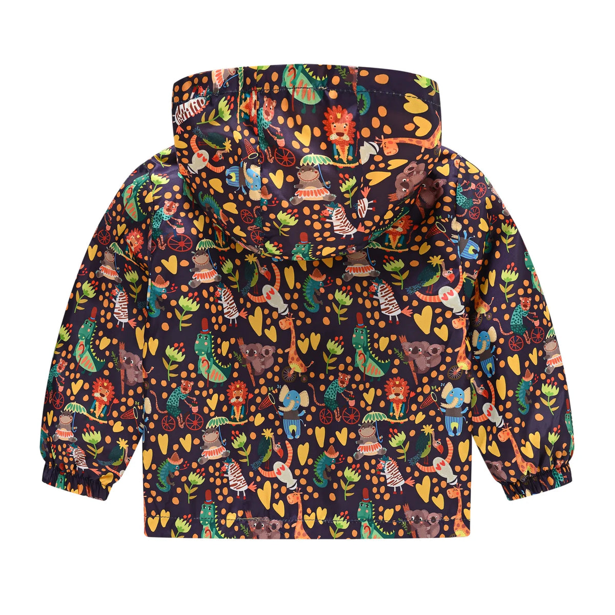 Chaqueta impermeable con capucha para niños y niñas, cortavientos con cremallera y estampado de dinosaurio de dibujos animados, a la moda, novedad