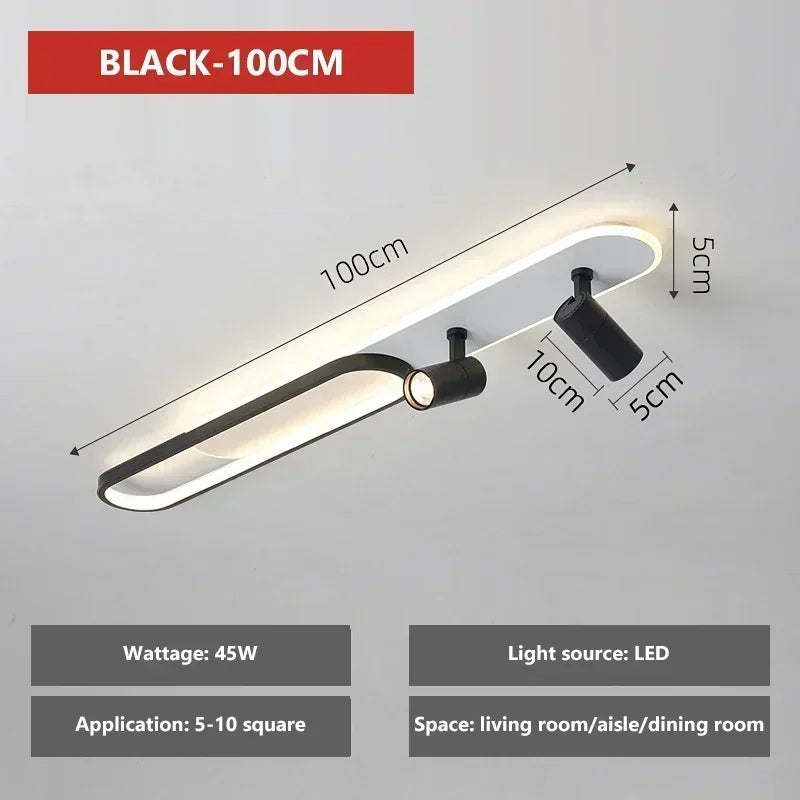 Luces de techo LED modernas con foco, candelabro de pasillo para sala de estar, pasillo, guardarropa, accesorios de iluminación interior para el hogar