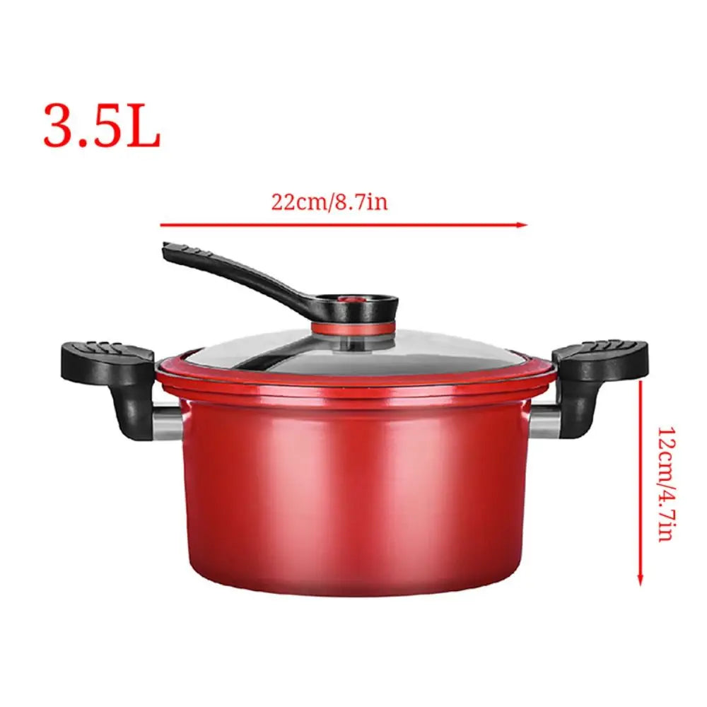 Olla a presión de 3,5 L, olla para estofado, utensilios de cocina, ollas antiadherentes, olla para sopa y carne, Cocina de Inducción, estufa de Gas