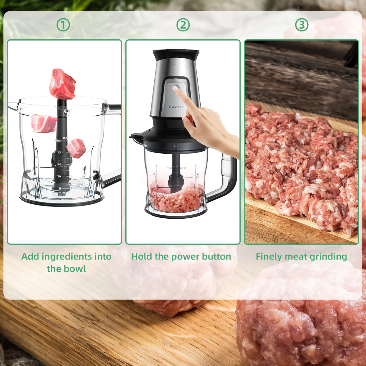 Mezclador eléctrico multifuncional para el hogar, exprimidor, palo de cocina, máquina de suplemento alimenticio, picadora de carne