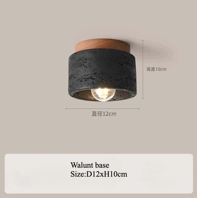 Lámpara de techo LED de piedra travertino, accesorio de iluminación para pasillo, sala de estar, comedor, decoración de dormitorio, lámpara de techo