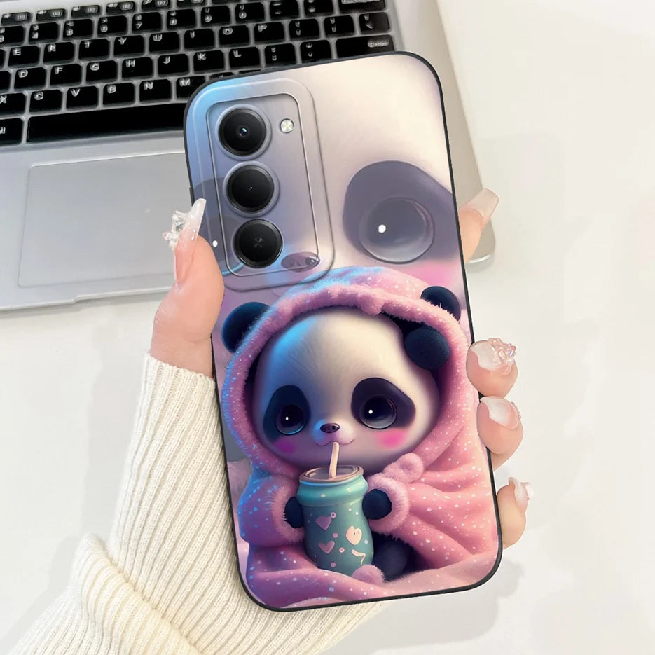Para Xiaomi Redmi 15 4G 5G funda bonita Panda conejo funda de dibujos animados a prueba de golpes funda de teléfono para Xiaomi Redmi 15 5G Redmi15 4G bolsas suaves