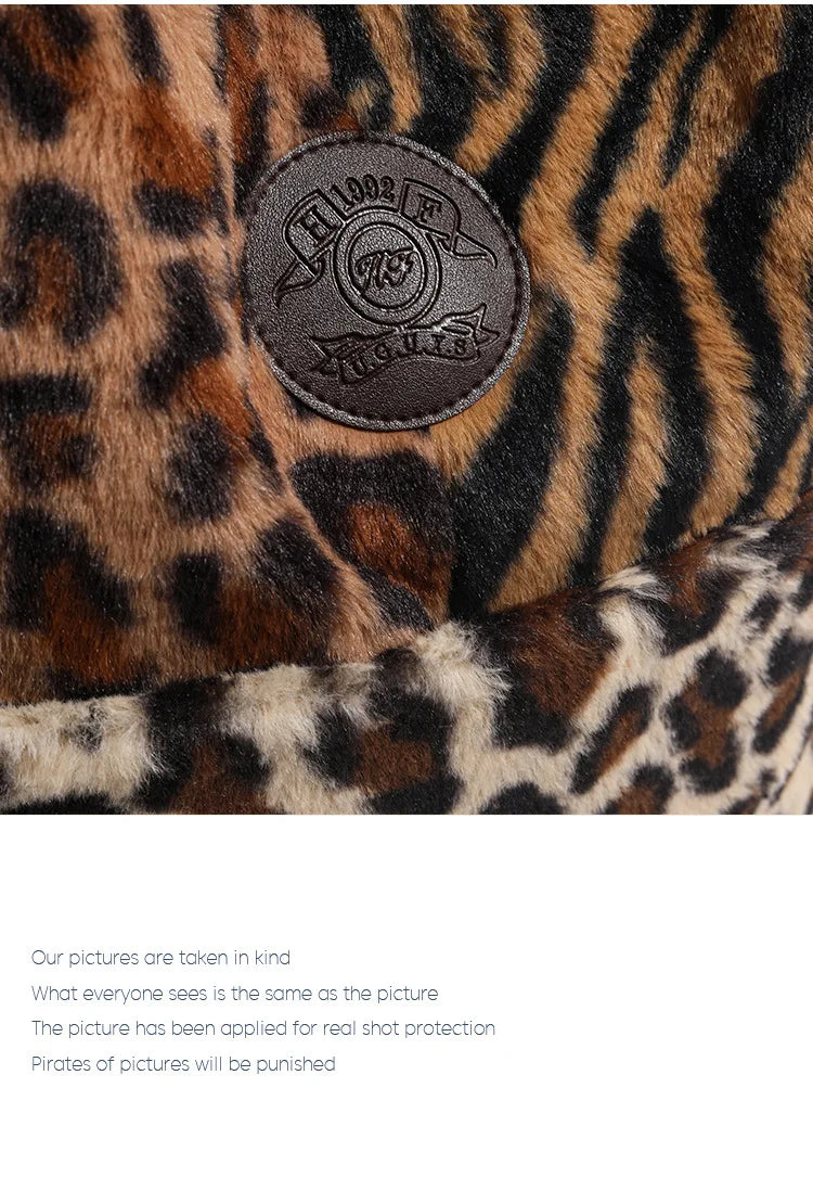 Mochila con estampado de leopardo, mochila de cabina de avión a la moda, bolso escolar de gran capacidad, bolsas suaves de felpa versátiles, Mochilas para Mujer 2025