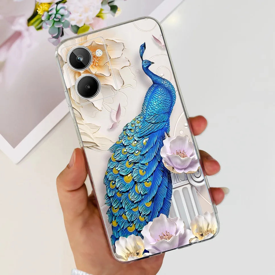 Para Realme 10 4G RMX3630 funda de teléfono suave de silicona TPU a prueba de golpes para Realme 10 funda protectora trasera con diseño de dibujos animados bonitos