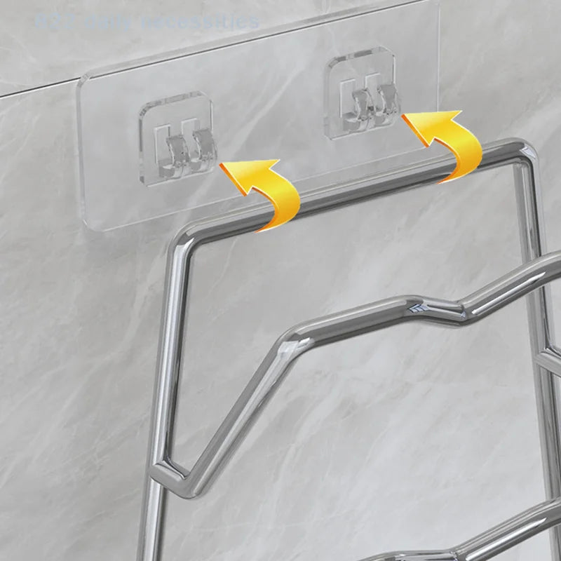 Organizador de Cocina para Colgar en la Pared, de 2/3 Niveles, para Tapas de Ollas, Metálico, Antioxidante, Multifuncional, para Guardar Tapas de Ollas en la Cocina
