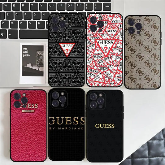 Funda para Teléfono de la Marca de Moda G-Guess para iPhone 17 16 15 16e 14 13 12 11 Pro Max Plus