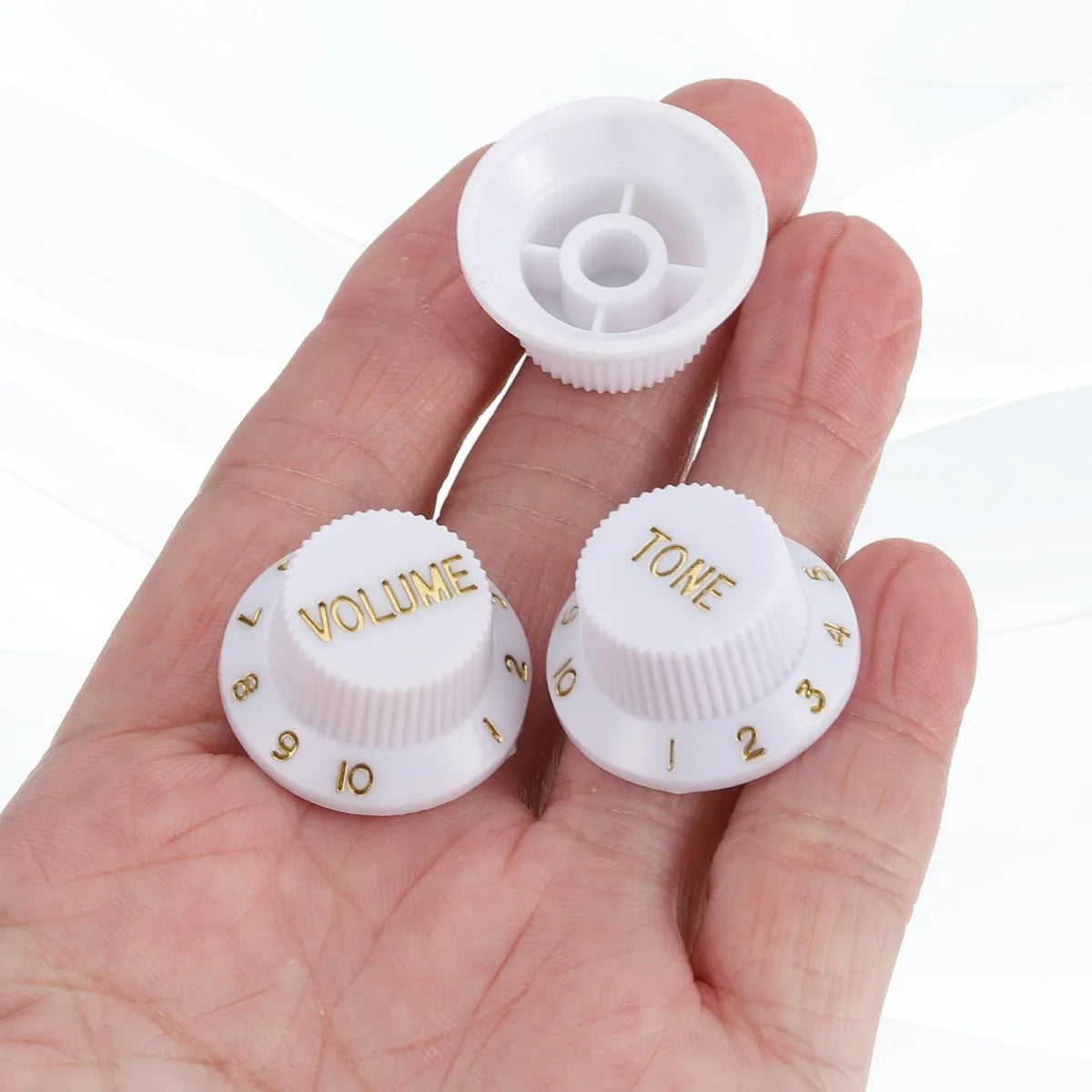 Miwayer 3 unids/set perillas de guitarra de plástico/2T1V perillas de Control de tono de volumen tapas de sombrero de copa/para piezas de guitarra eléctrica ST SQ