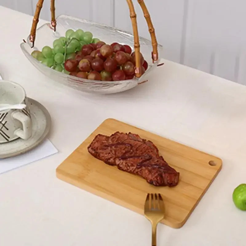 Tabla de cortar de cocina, tabla de cortar de madera maciza gruesa, disponible en doble cara, tablas de cortar rectangulares para frutas, verduras y carne