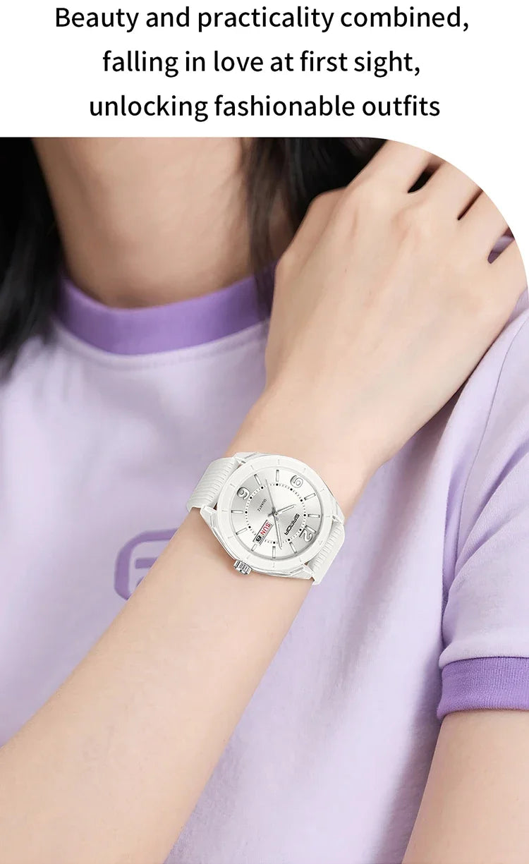 Reloj de Pulsera SANDA para Mujer, Nuevo, Moderno, Deportivo, de Cuarzo, con Fecha, Semana, Resistente al Agua, Luminoso, Elegante
