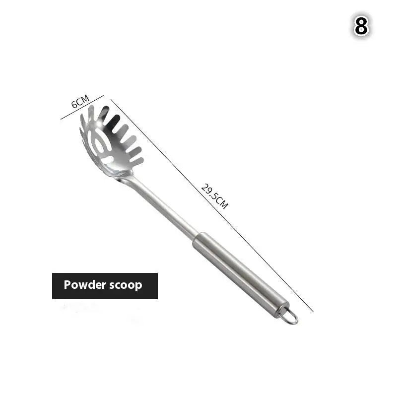 Utensilios de cocina, utensilios de cocina, pala de acero inoxidable, cuchara para sopa, utensilios giratorios, vajilla, herramienta de cocina, utensilios de cocina