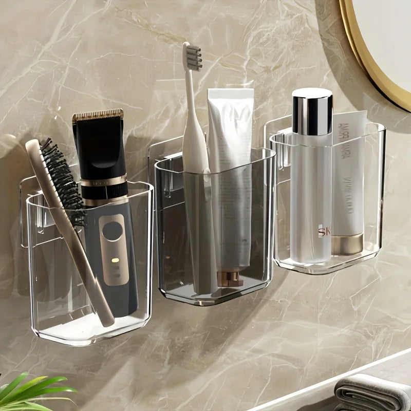 Soporte de Pared para Cepillos de Dientes, Organizador Adhesivo para Baño sin Taladrar, Organizador y Almacenamiento para Cocina y Baño