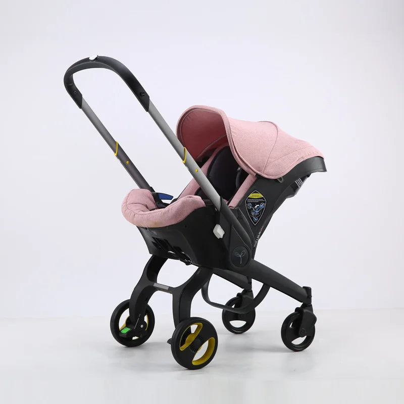 Cochecito de bebé 4 en 1 con asiento de coche, cochecito de bebé plegable con paisaje alto, cochecitos para recién nacidos, carrito 3 en 1