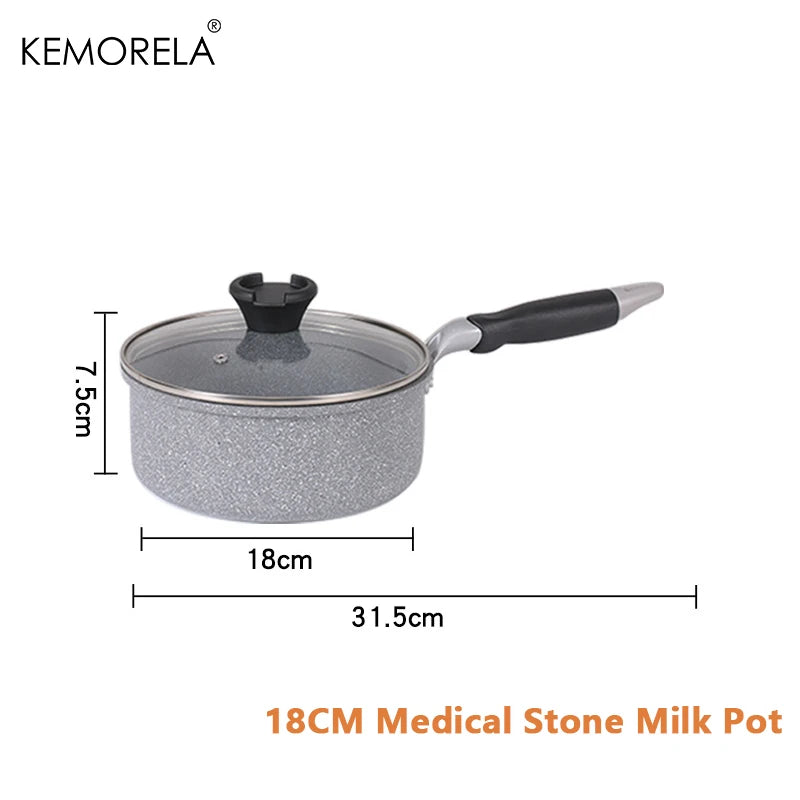 Sartén antiadherente de piedra duradera, sartén Wok, Caldero, Cocina de Inducción, sartenes, panqueques, huevo, estufa de Gas, hogar, 28 cm, 26 cm, 24 cm, 20cm