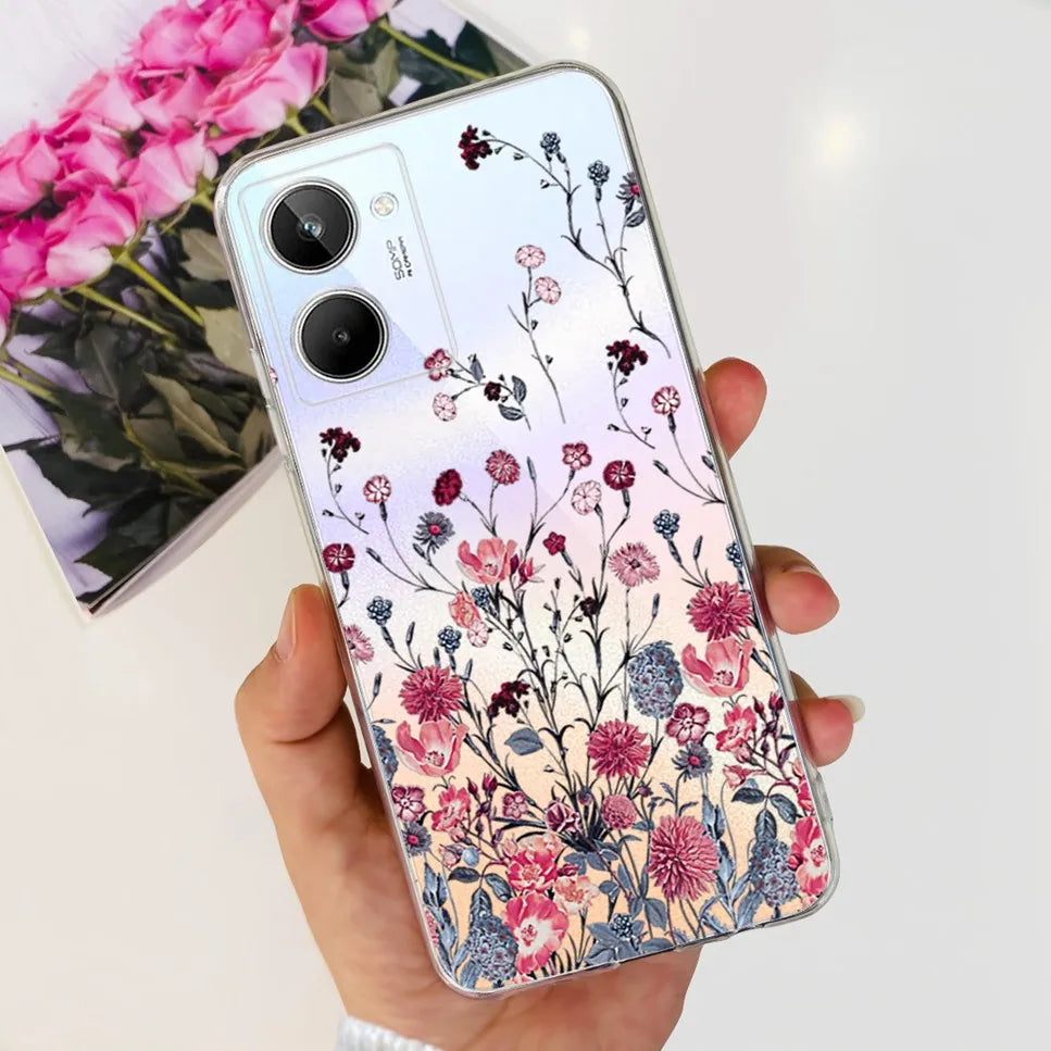Para Realme 10 4G RMX3630 funda de teléfono suave de silicona TPU a prueba de golpes para Realme 10 funda protectora trasera con diseño de dibujos animados bonitos