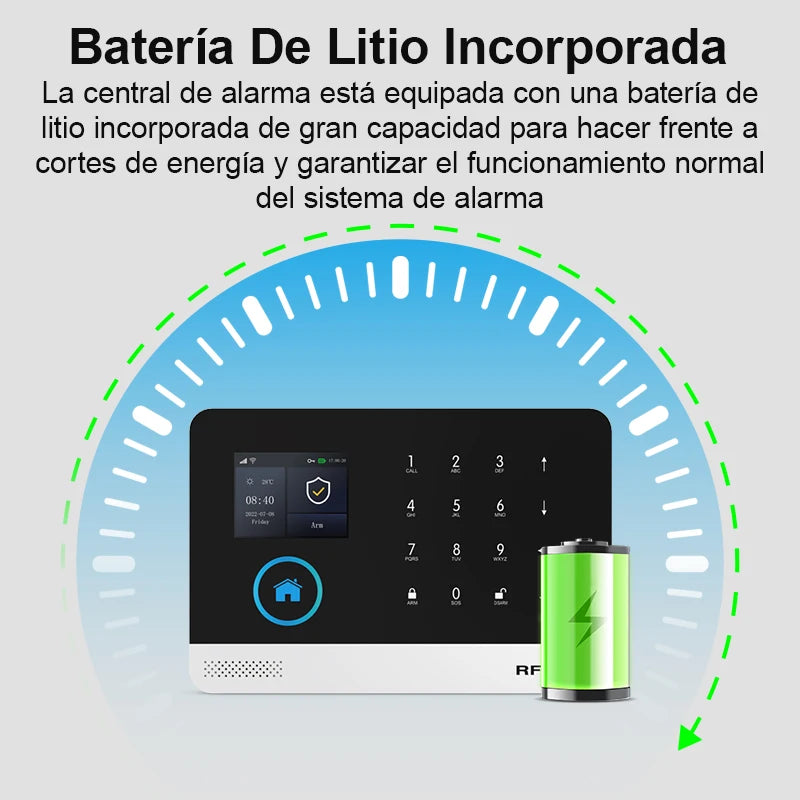 PGST alarma antirrobo inteligente WiFi 4G Works with Tuya Smart Life sistema seguridad inalámbrico hogar apartamento control remoto app sensores puerta ventana instalación rápida sin tarifas adicionales
