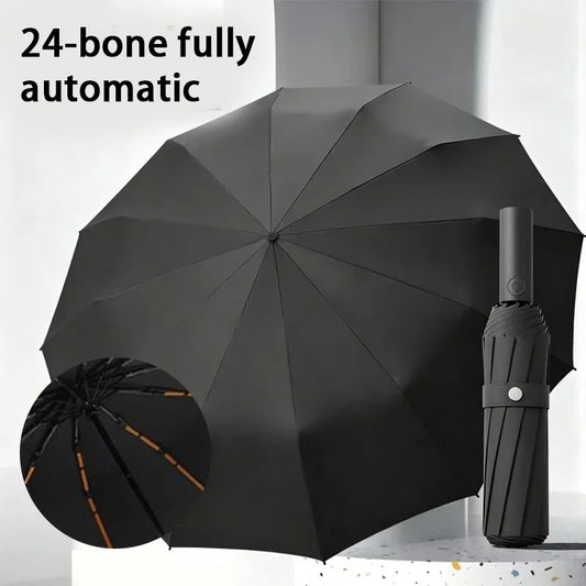 Paraguas automático, paraguas para el sol, apertura automática, plegable, grueso y duradero, con cubierta de vinilo resistente a los rayos UV, para sol y lluvia