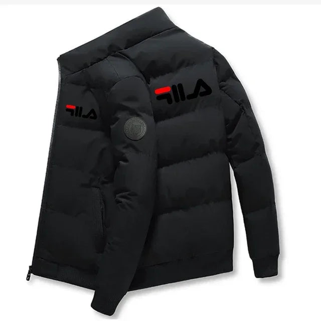 Abrigo cálido y grueso para hombre, a la moda, para otoño e invierno, chaqueta informal con cremallera y estampado, resistente al viento, para exteriores, tallas M-5XL