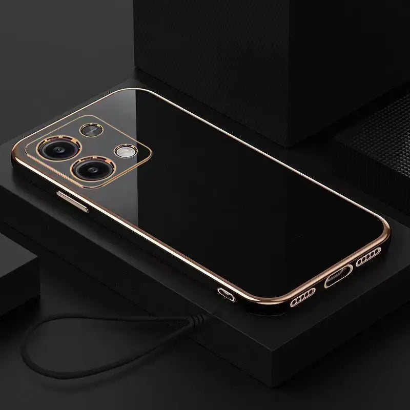 Funda de teléfono galvanizada de lujo a prueba de golpes para XiaoMi Redmi Note 12 13 Pro Plus 4G Note 14 Pro + 5G, funda trasera de silicona chapada