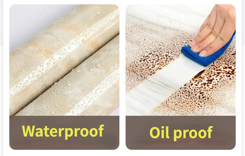 Papel tapiz adhesivo de pared de 80cm de ancho, lámina impermeable a prueba de aceite, pegatina decorativa de mármol, papel decorativo para renovación de baño y cocina